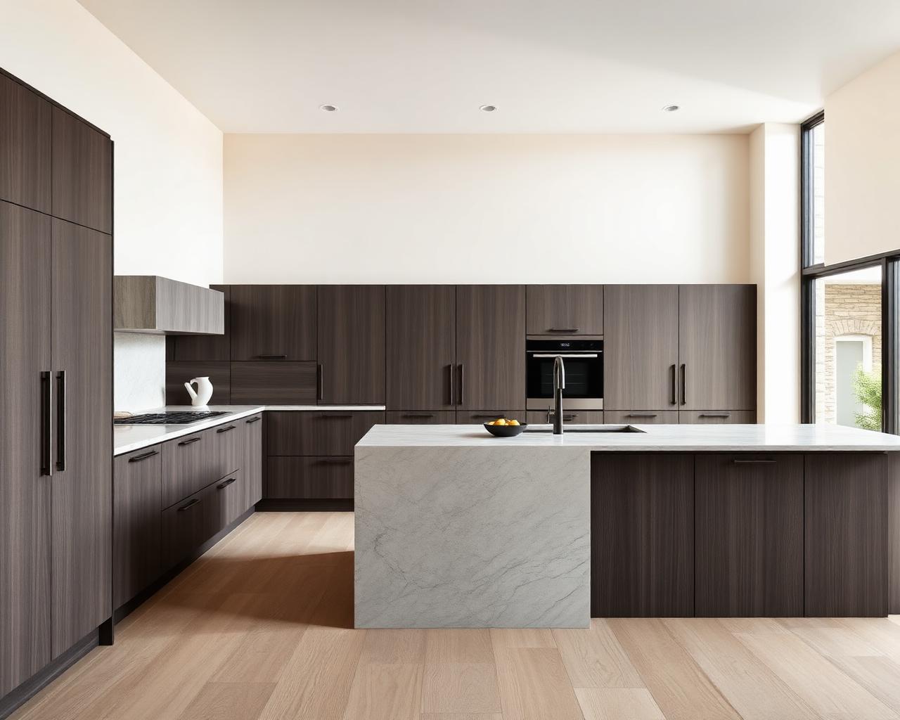 Kitchen Design — Present every front finish inside the client's own layout, lighting and stone.